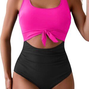 Eomenie Women's One-Piece Swimsuits Tummy Control Cutout High Waisted